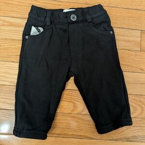 Burberry Kids Black Casual Trousers with Check Accent